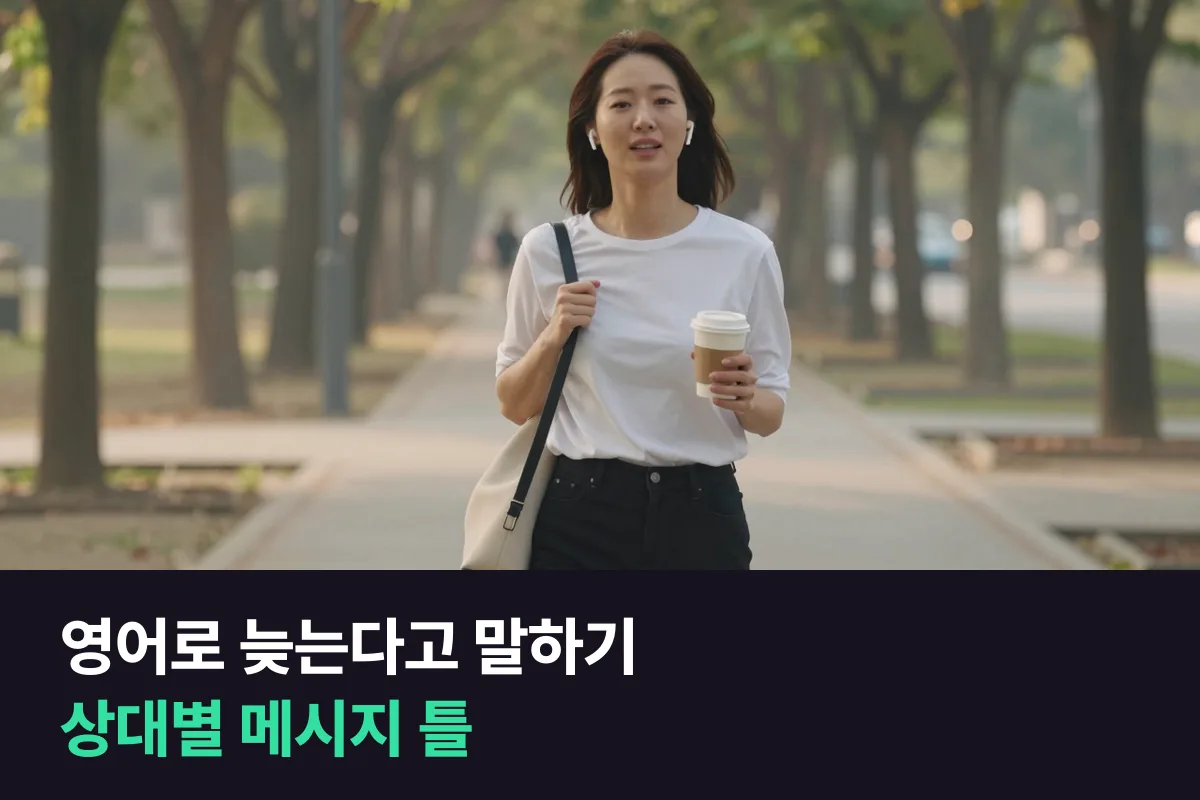 영어로 늦는다고 말하기: 친구·상사·거래처별로 보내는 메시지 틀