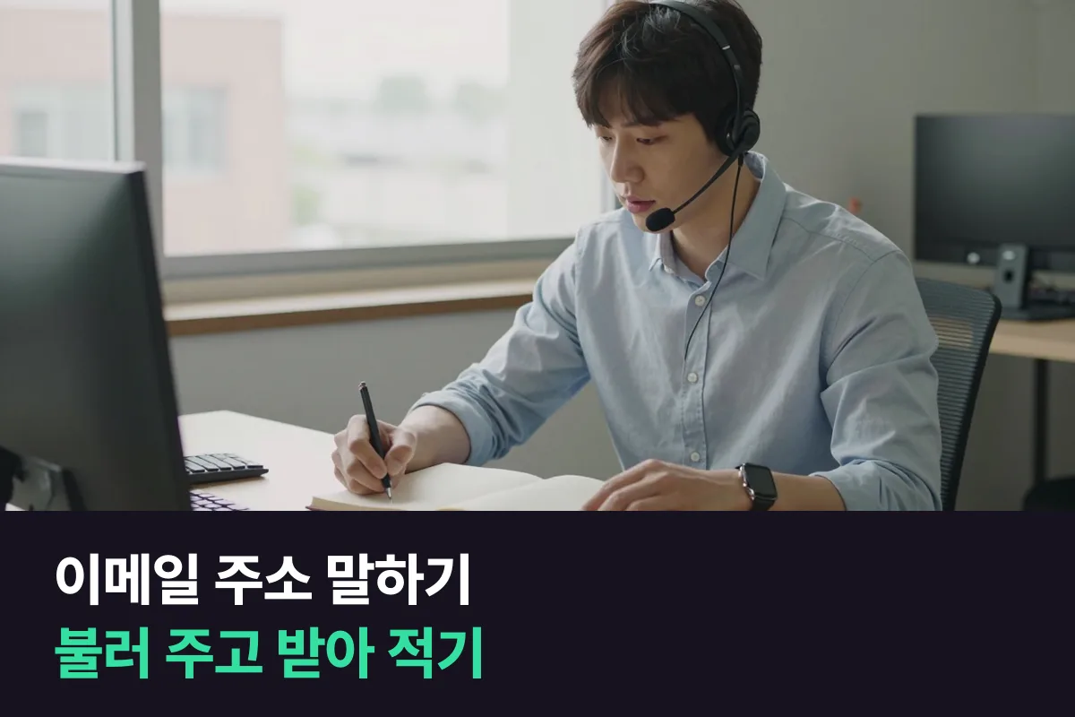 전화로 영어 이메일 주소와 전화번호를 틀리지 않게 불러 주고 받아 적으려면 어떻게 할까요?