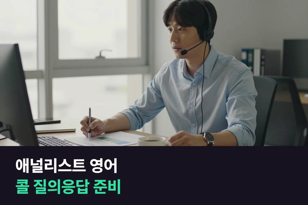해외 기관투자자와 컨퍼런스콜을 하는 애널리스트는 질의응답 영어를 이렇게 준비해요