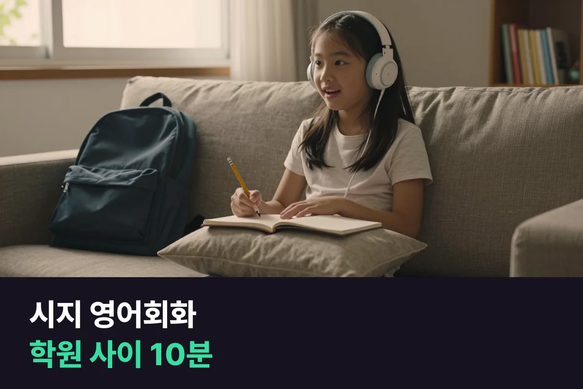 시지 영어회화: 학원 사이 빈 시간에 전화영어 10분 넣기