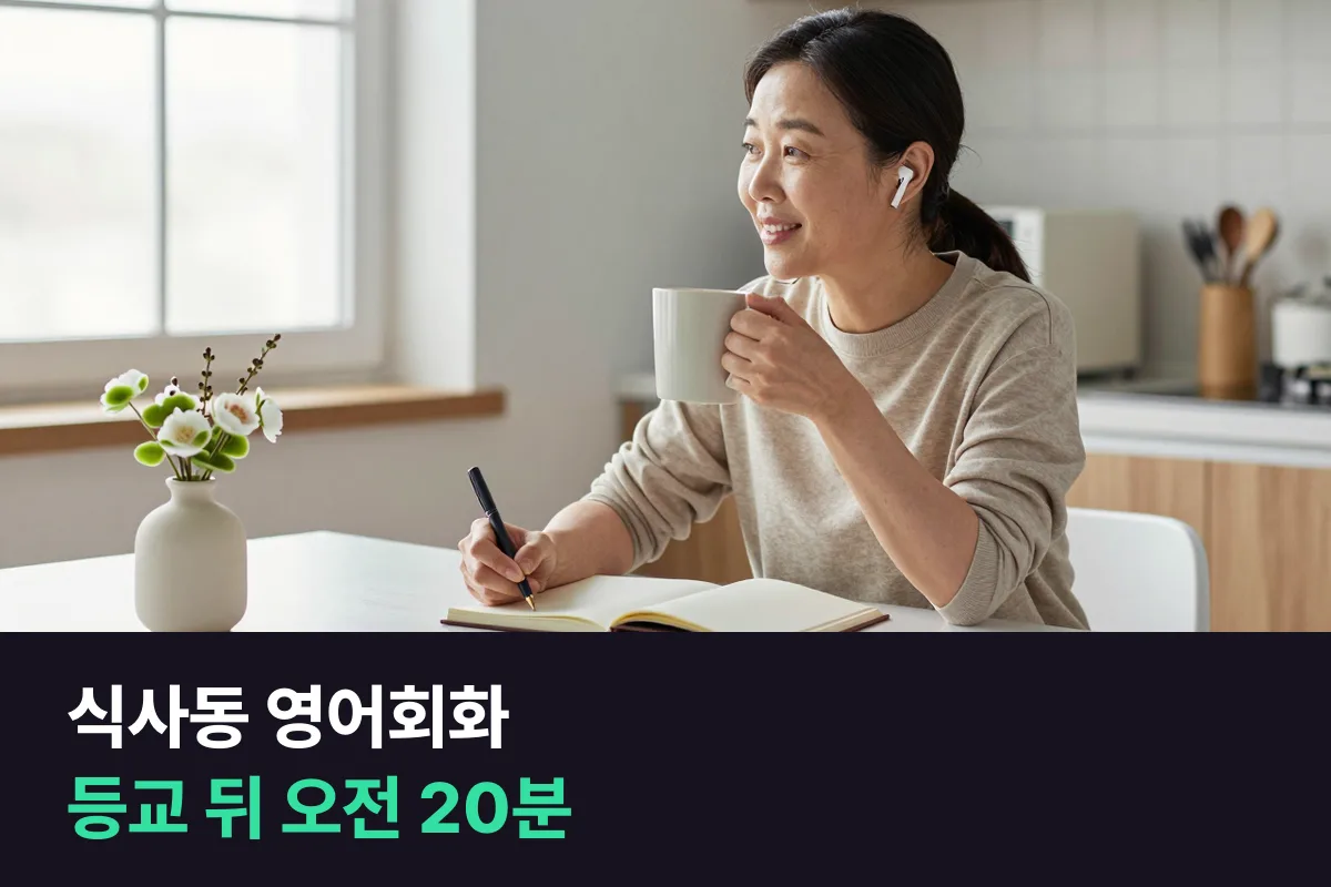 식사동 학부모가 아이를 학교에 보낸 뒤 오전 전화영어로 영어회화를 시작하는 법