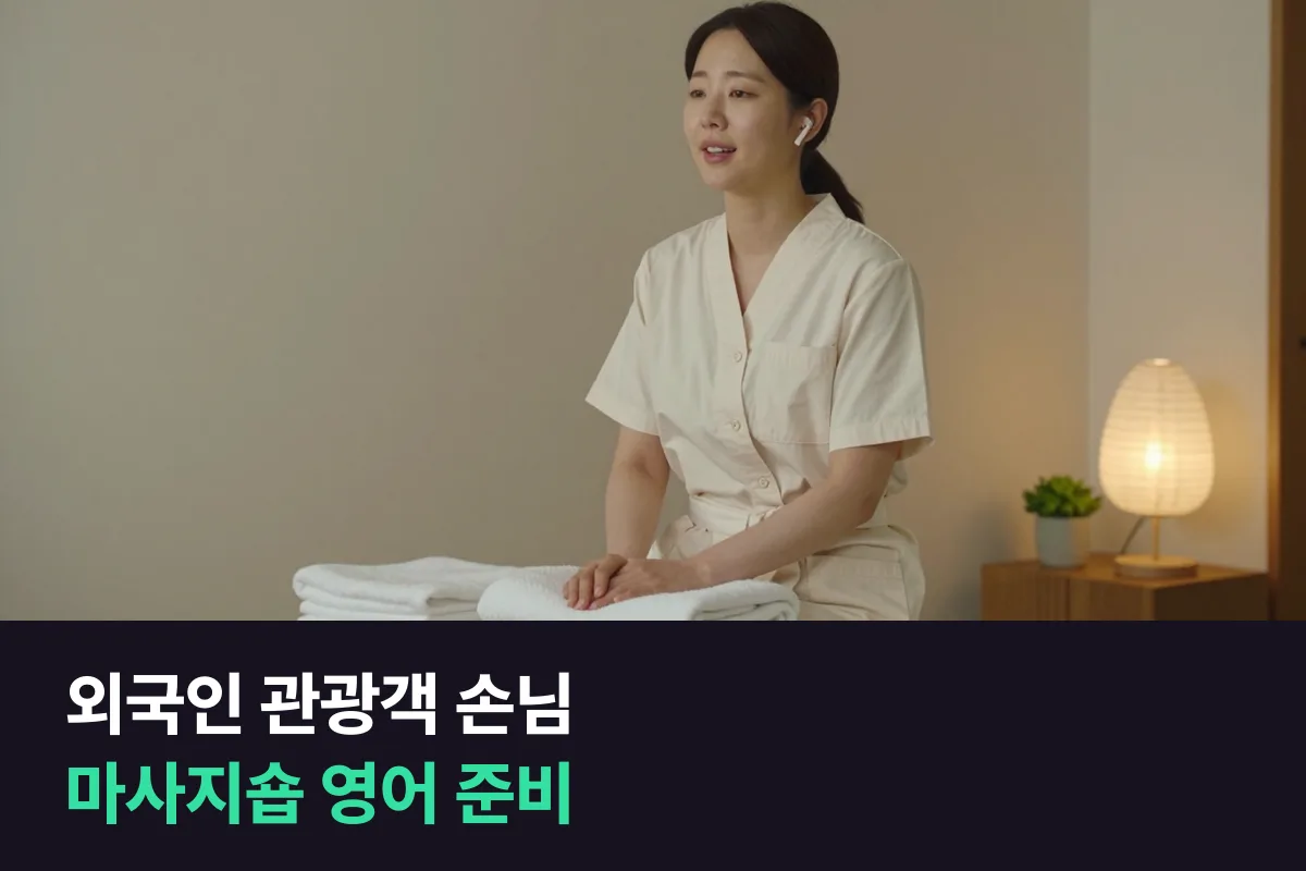 외국인 관광객을 받는 스파·마사지숍 직원이 상담과 안내 영어를 준비하는 순서