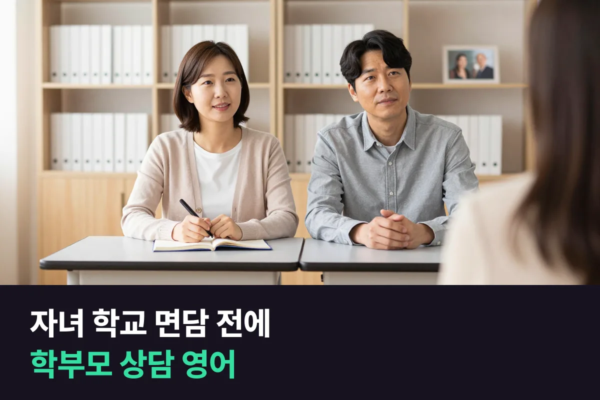 유학 학부모 상담 영어: 면담 전에 질문을 적고 소리 내 연습해요