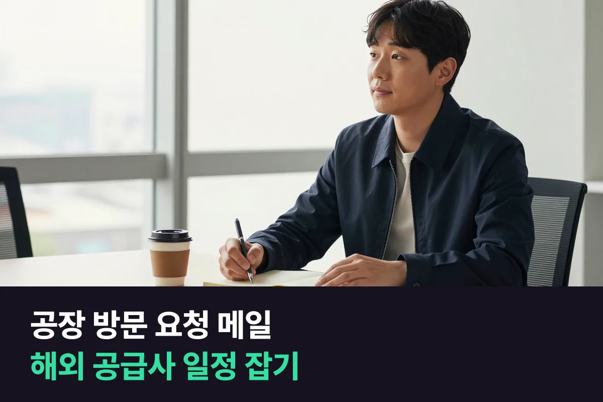 해외 공급사 공장을 방문하고 싶을 때 쓰는 영어 메일, 요청부터 일정 확정까지 이 순서로