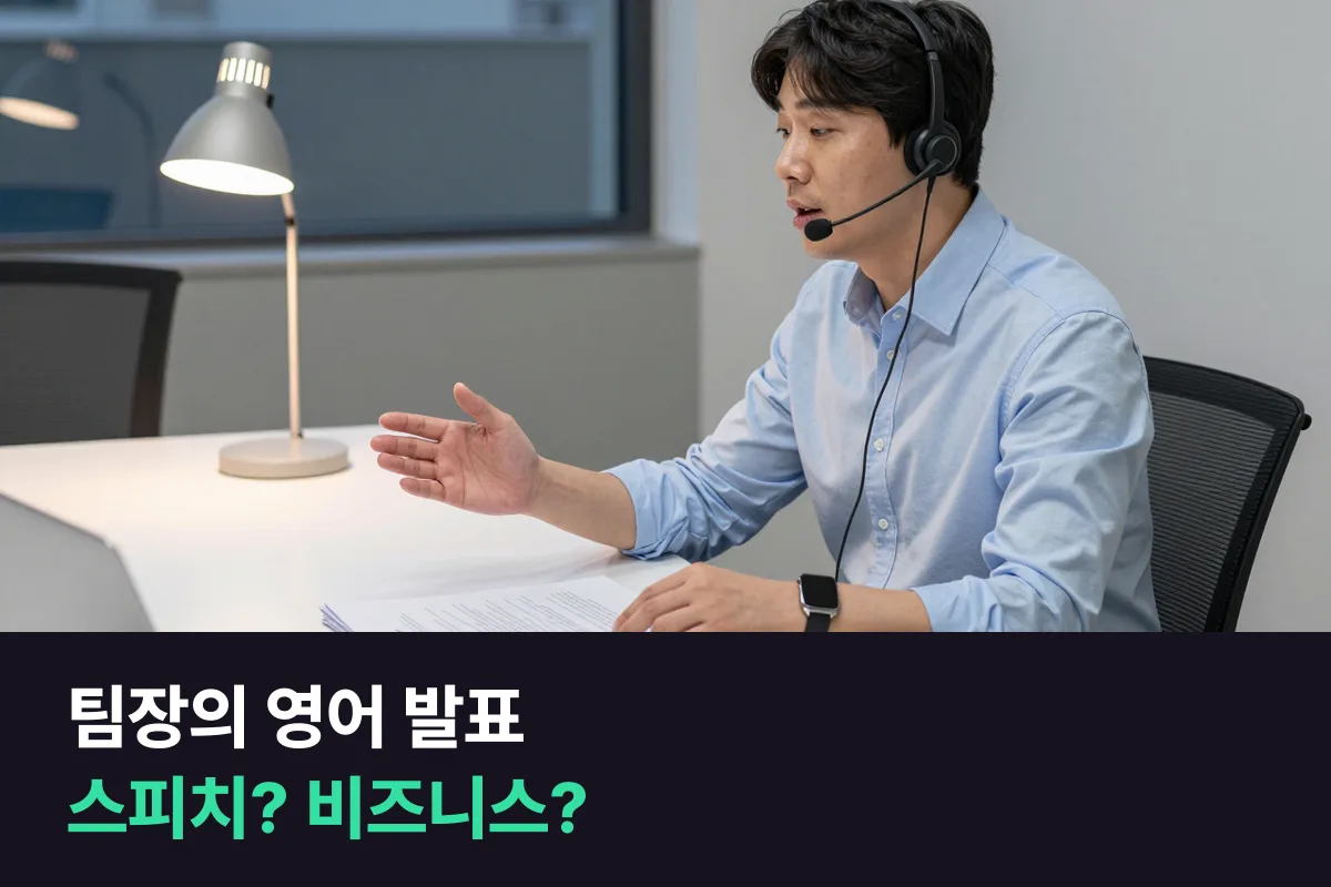 사내 영어 발표가 잦은 팀장, 비즈니스 과정과 영어스피치 과정 중 무엇부터 들을까?