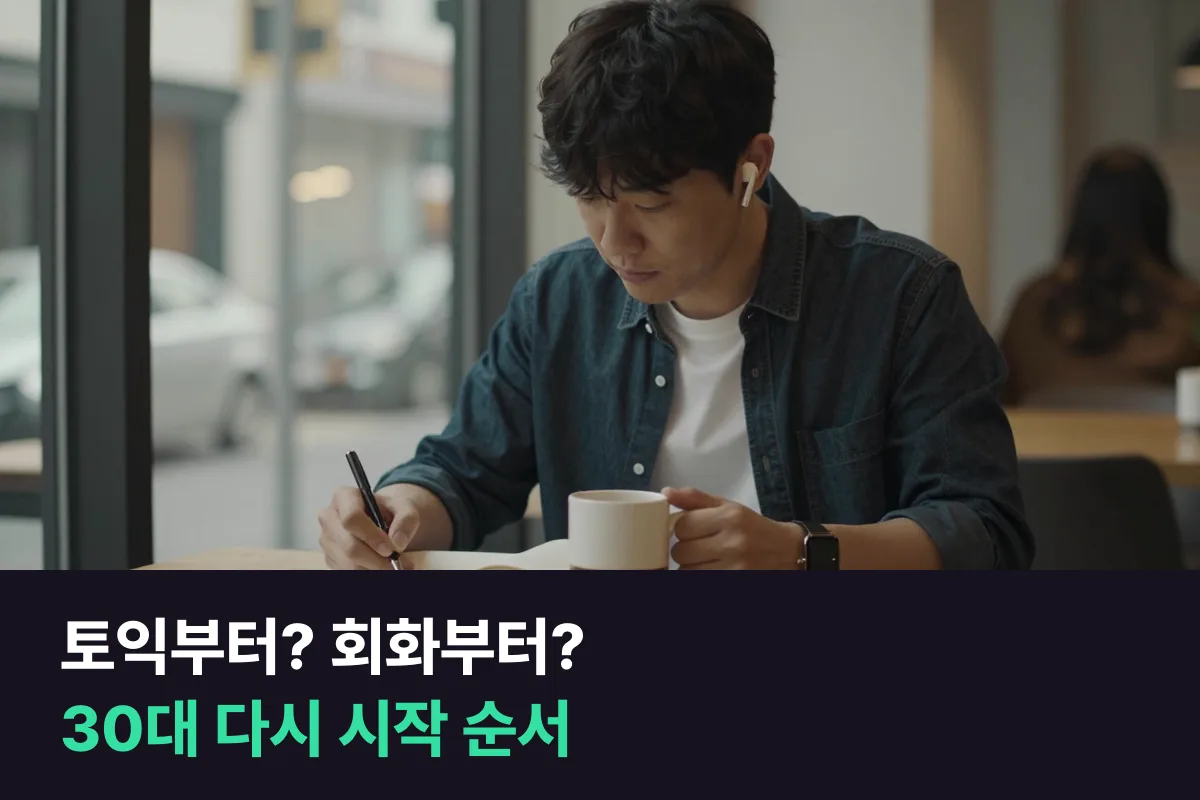 영어를 다시 시작하는 30대 직장인, 토익 점수와 회화 중 무엇부터 할지 정하는 법
