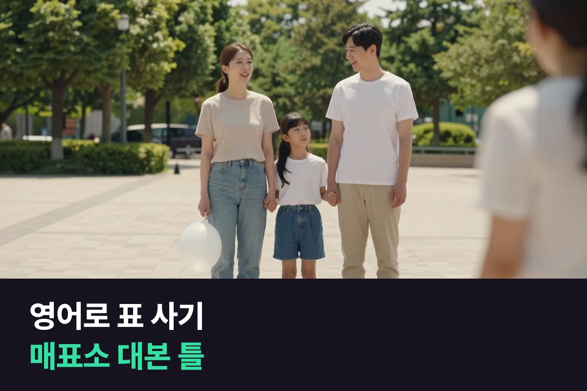 영어로 표 사기: 매표소 앞에서 그대로 읽는 순서별 대본 틀