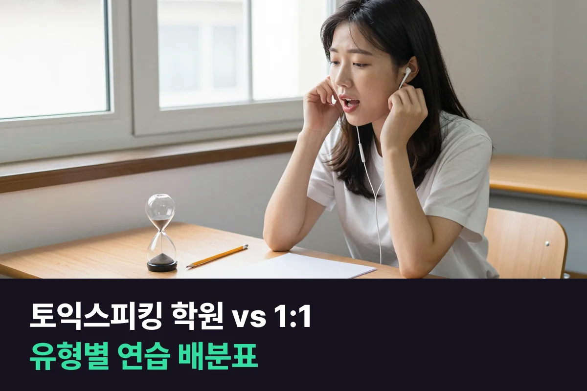 토익스피킹 학원 vs 1:1 전화영어: 유형마다 맞는 연습 장소가 다르다