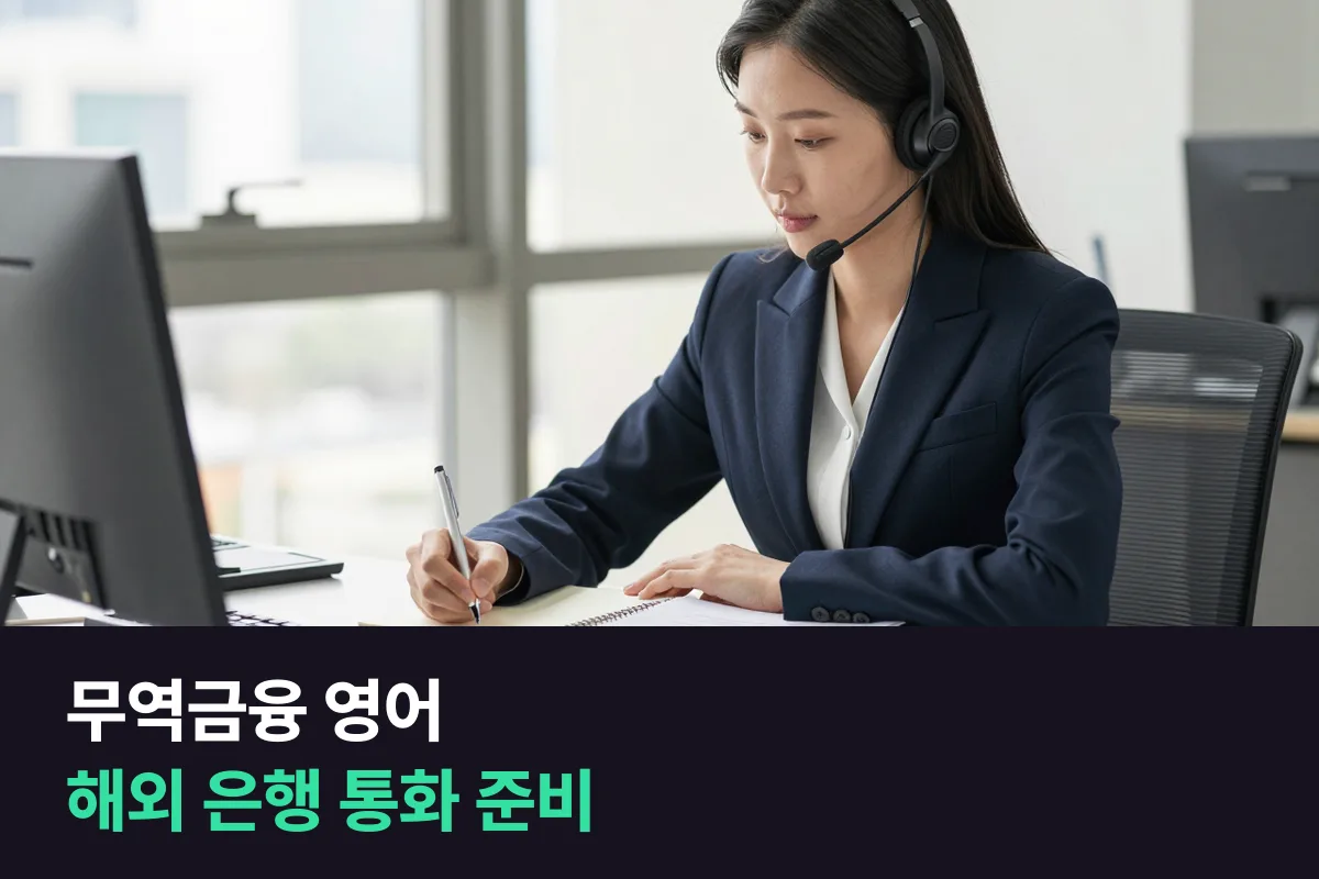 신용장 건으로 해외 은행과 통화하는 무역금융 담당자, 영어는 통화 순서대로 준비해요