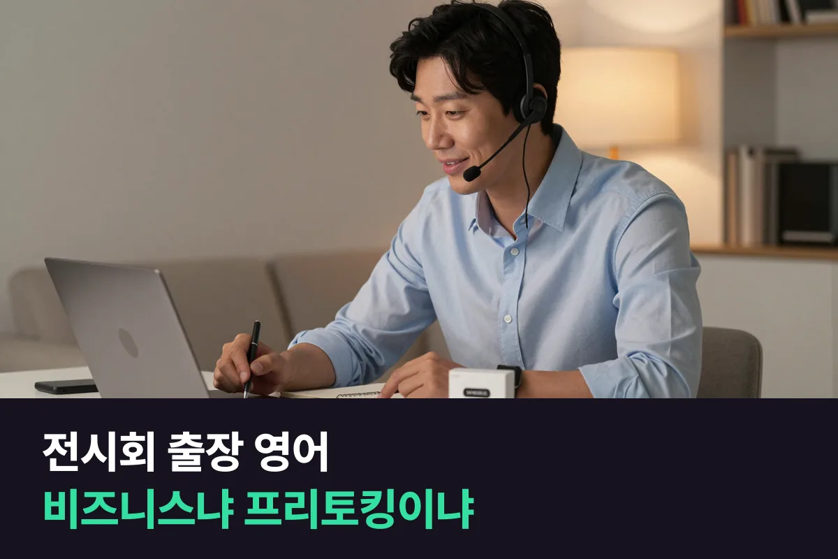 전시회 출장 영어, 3주 남았다면 비즈니스 과정과 프리토킹 과정 중 무엇이 부스 대화에 맞을까요