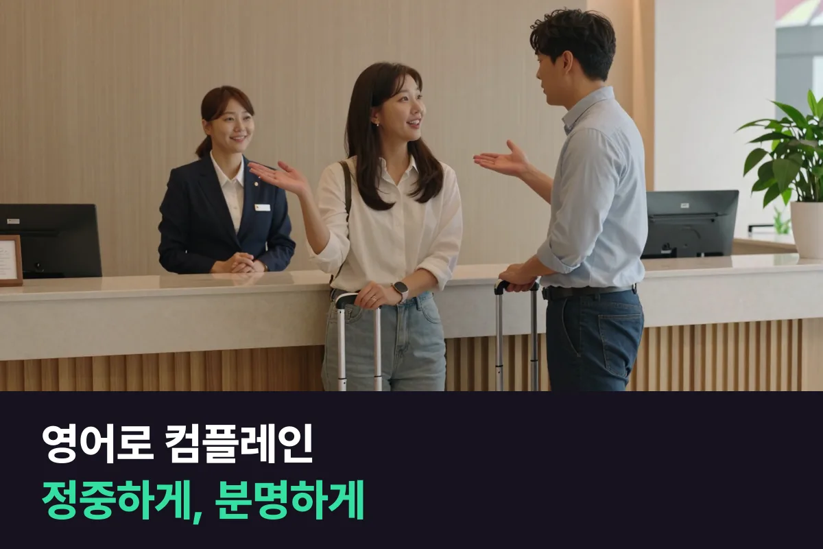 영어로 컴플레인: 호텔·식당·공항에서 정중하게 불편을 말하는 문장 틀