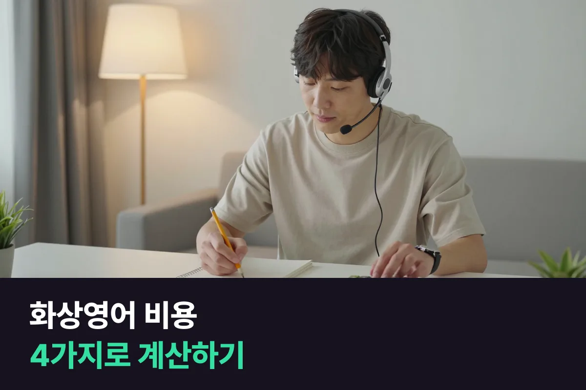 화상영어 비용을 정하는 4가지와 내 조건으로 한 달 비용 계산하는 법