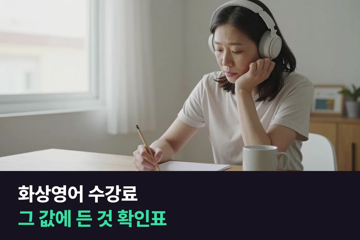 화상영어 수강료, 그 값에 무엇이 들어 있나요? 5곳 공식 페이지를 직접 확인했어요